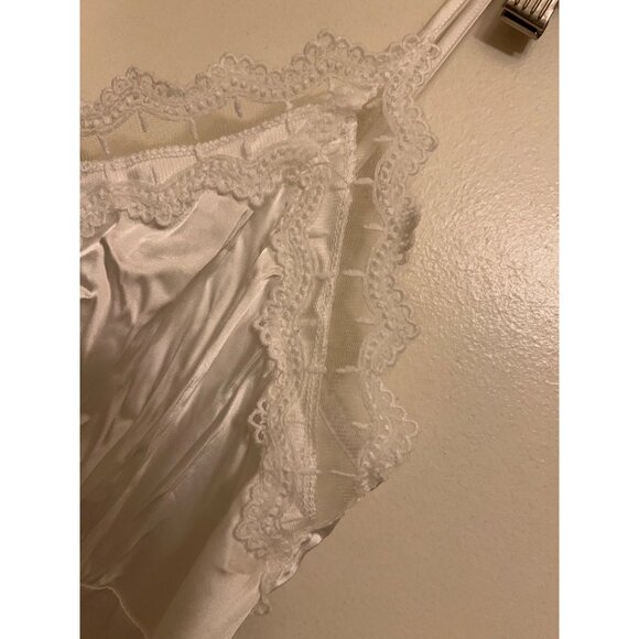 Belle Poque Lace Trim Babydoll Slip Dress V-Neck~ Satin~Y2K - Picture 6 of 16